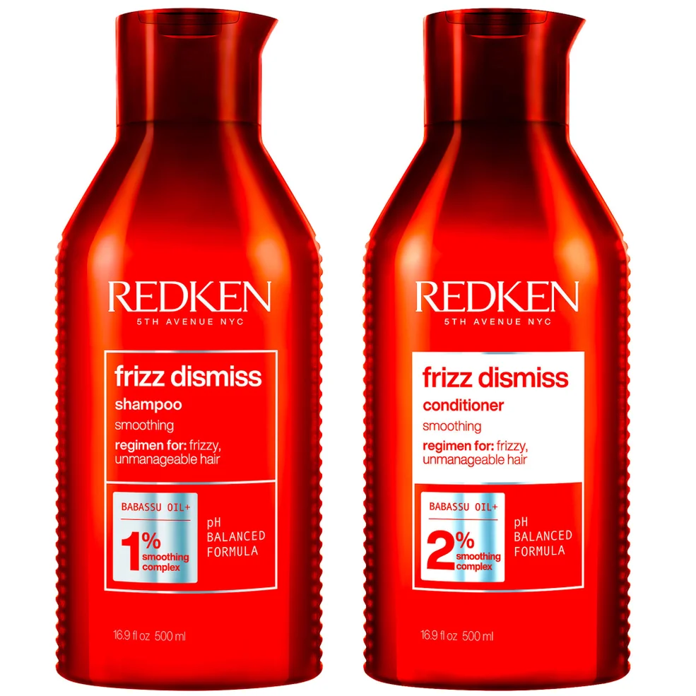 Redken Frizz Dismiss Shampoo and Conditioner Routine To Protect Hair Against Humidity and Frizz 500ml Immagine 1