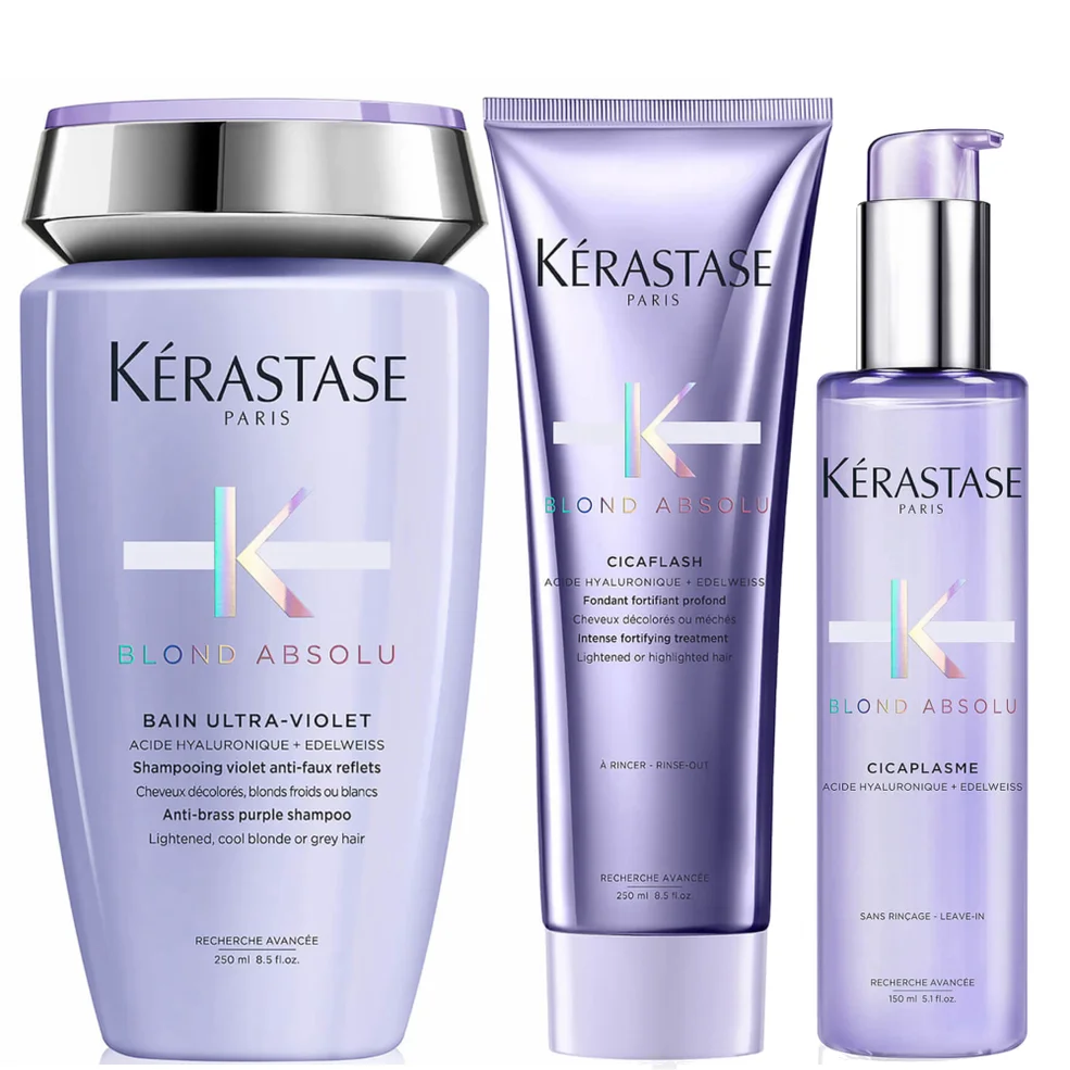 Kérastase Blond Absolu Ultraviolet Shampoo, Conditioner and Treatment Routine for Brightening Blonde Hair Immagine 1
