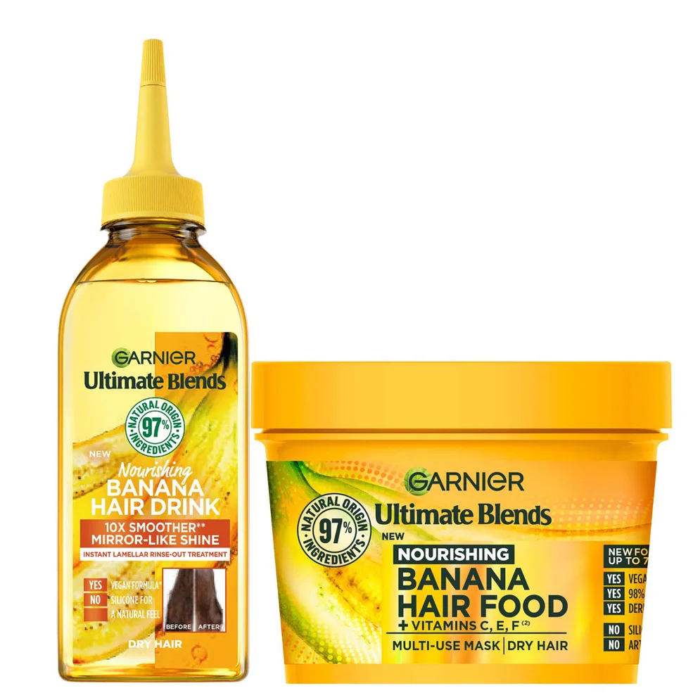 Garnier Ultimate Blends Banana Hair Food Intensely Nourishing Treatment Regime for Dry Hair Immagine 1