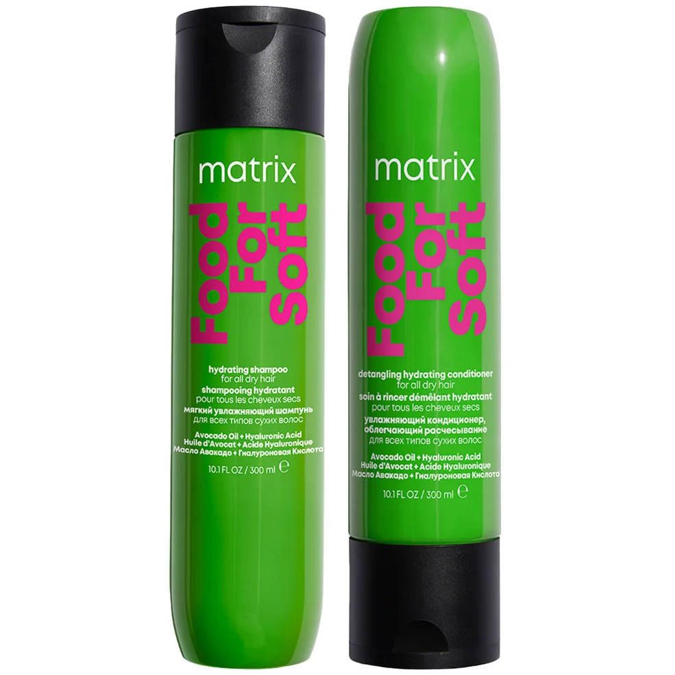 Matrix Food for Soft Hydrating 300ml Shampoo and Conditioner with Avocado Oil and Hyaluronic Acid for Dry Hair Duo Immagine 1
