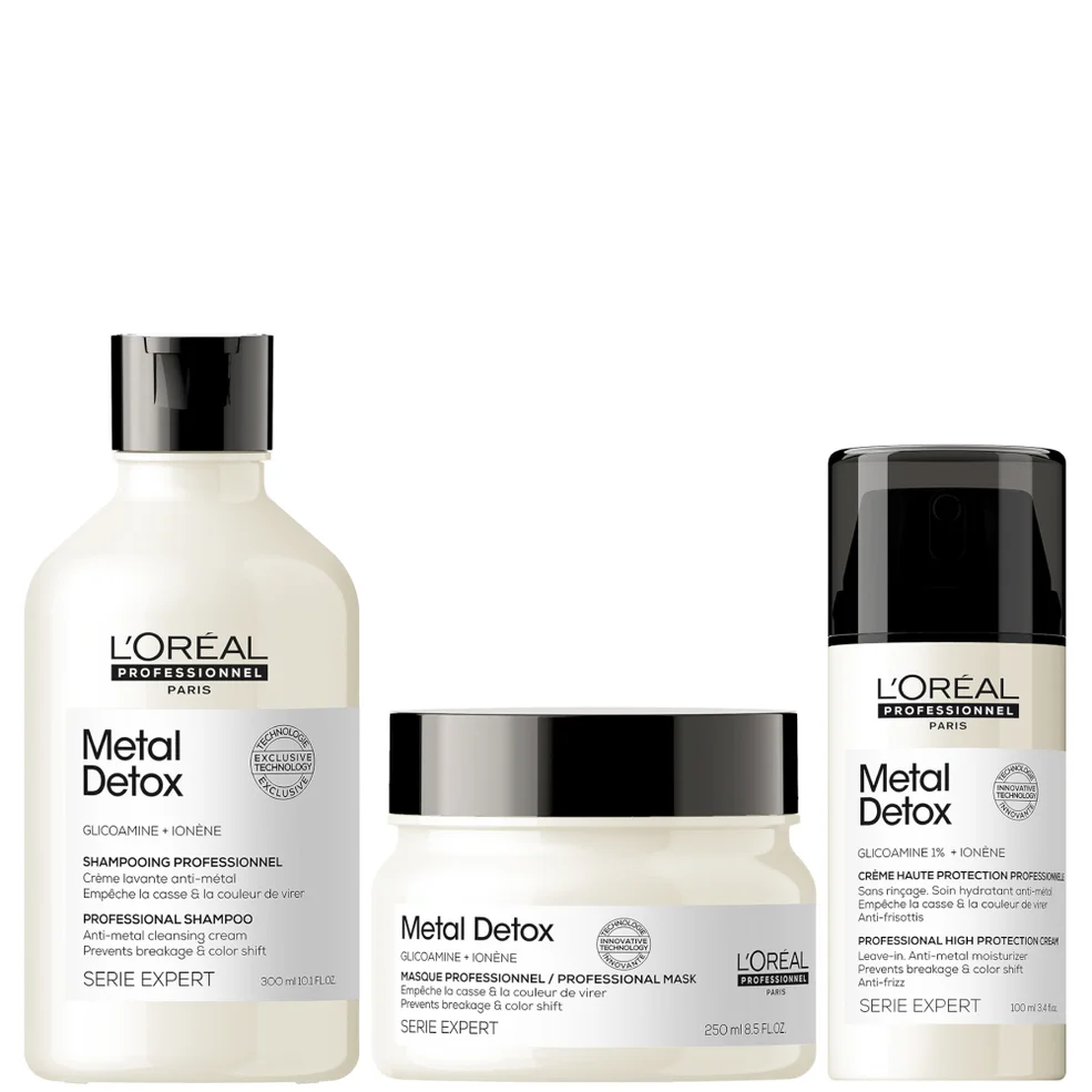 L'Oréal Professionnel Metal Detox Shampoo Masque and Leave-in Cream Bundle Immagine 1