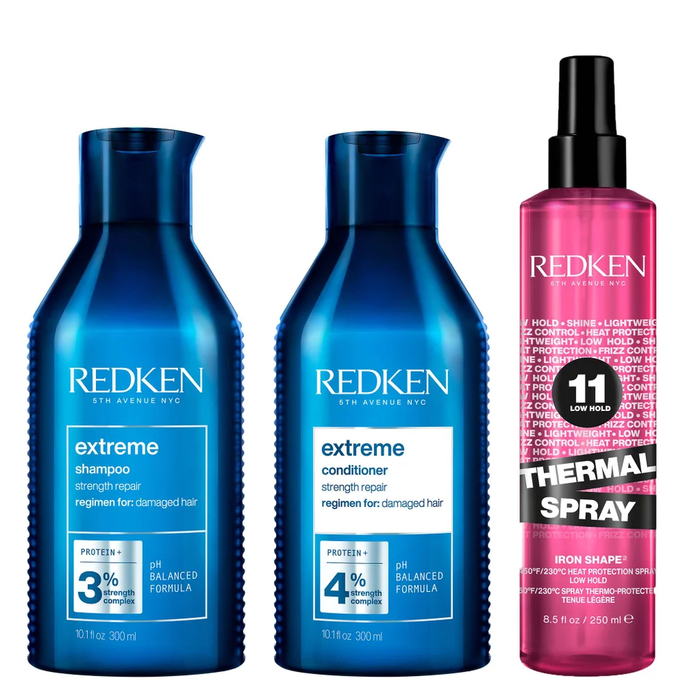 Redken Extreme Shampoo and Conditioner For Damaged Hair with Thermal Spray Heat Protector Immagine 1