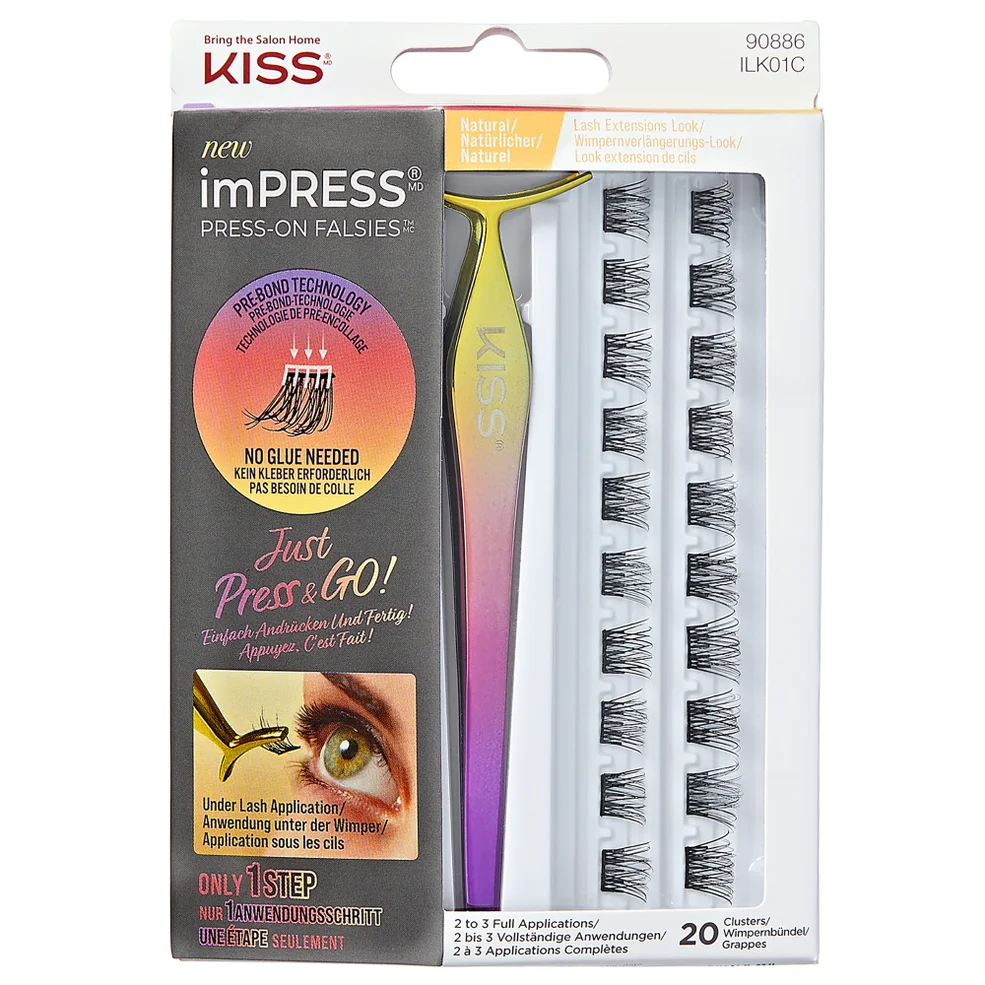 Kiss imPRESS Kit Sopracciglia Finte a Pressione - Naturali Immagine 1