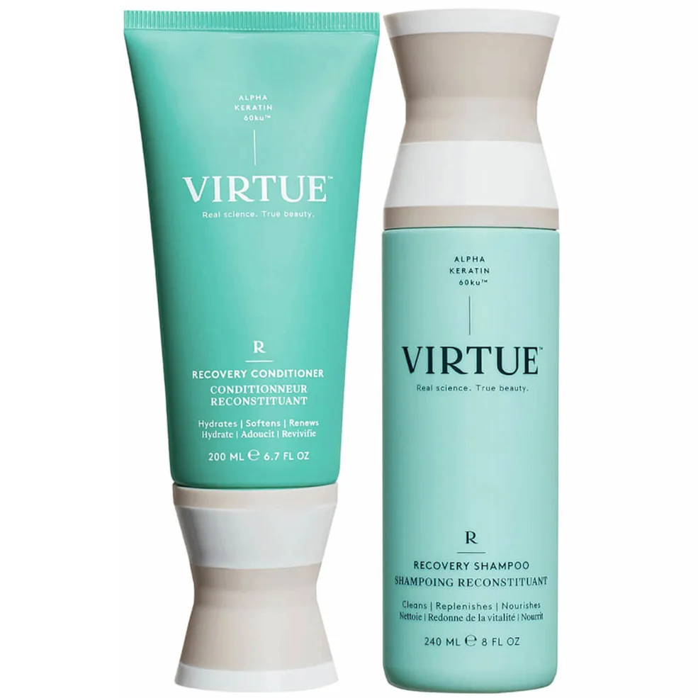 VIRTUE Recovery Shampoo and Conditioner Duo For Dry, Damaged and Coloured Hair Immagine 1