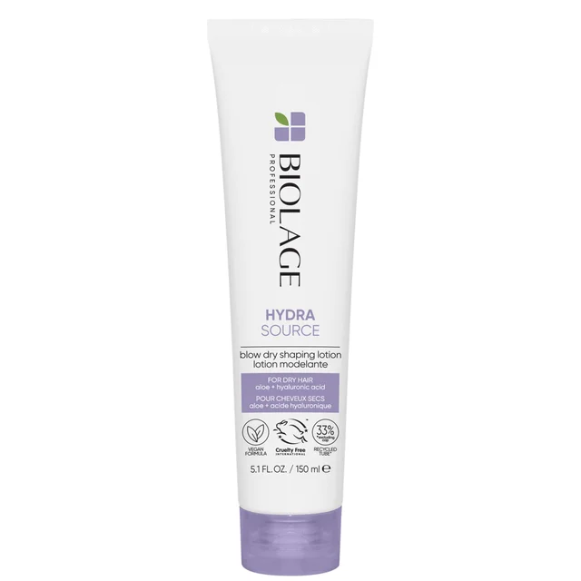 Biolage HydraSource Blow Dry Fluido per lo Styling con Aloe e Acido Ialuronico per Capelli Secchi 150 ml