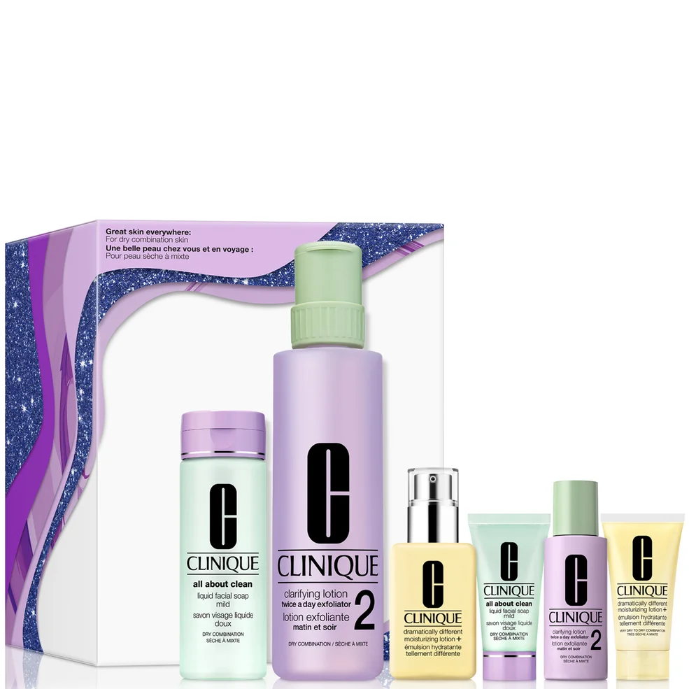 Clinique Great Skin Everywhere Skincare Gift Set for Dry Combination Skin Immagine 1