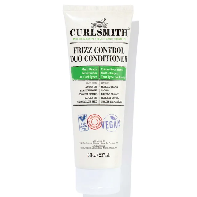 Curlsmith Frizz Control Duo di Balsamo Idratante Anti-crespo Formato Standard 234 ml
