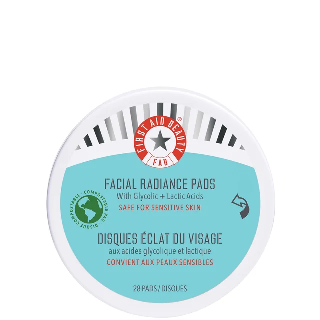 First Aid Beauty Dischetti Illuminanti Con Acido Lattico e Glicolico Formato da Viaggio
