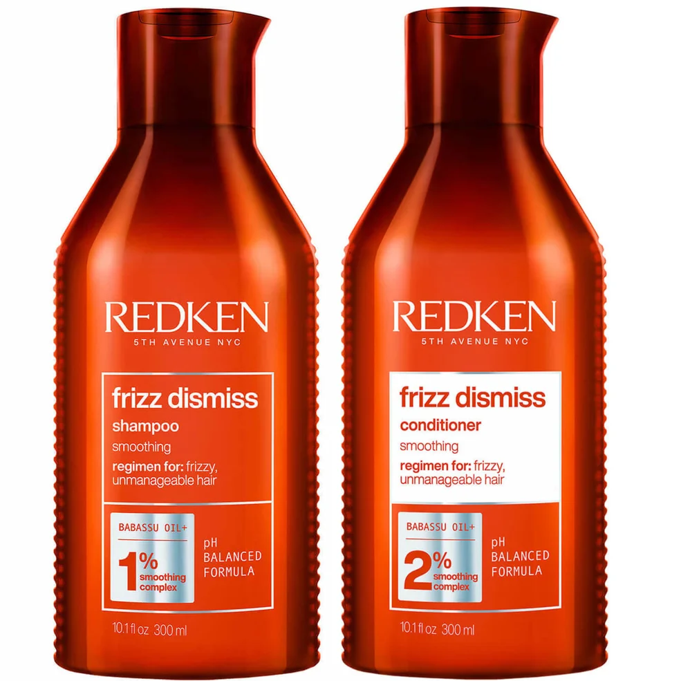 Redken Frizz Dismiss Shampoo and Conditioner Bundle for Smoothing Frizzy Hair Immagine 1