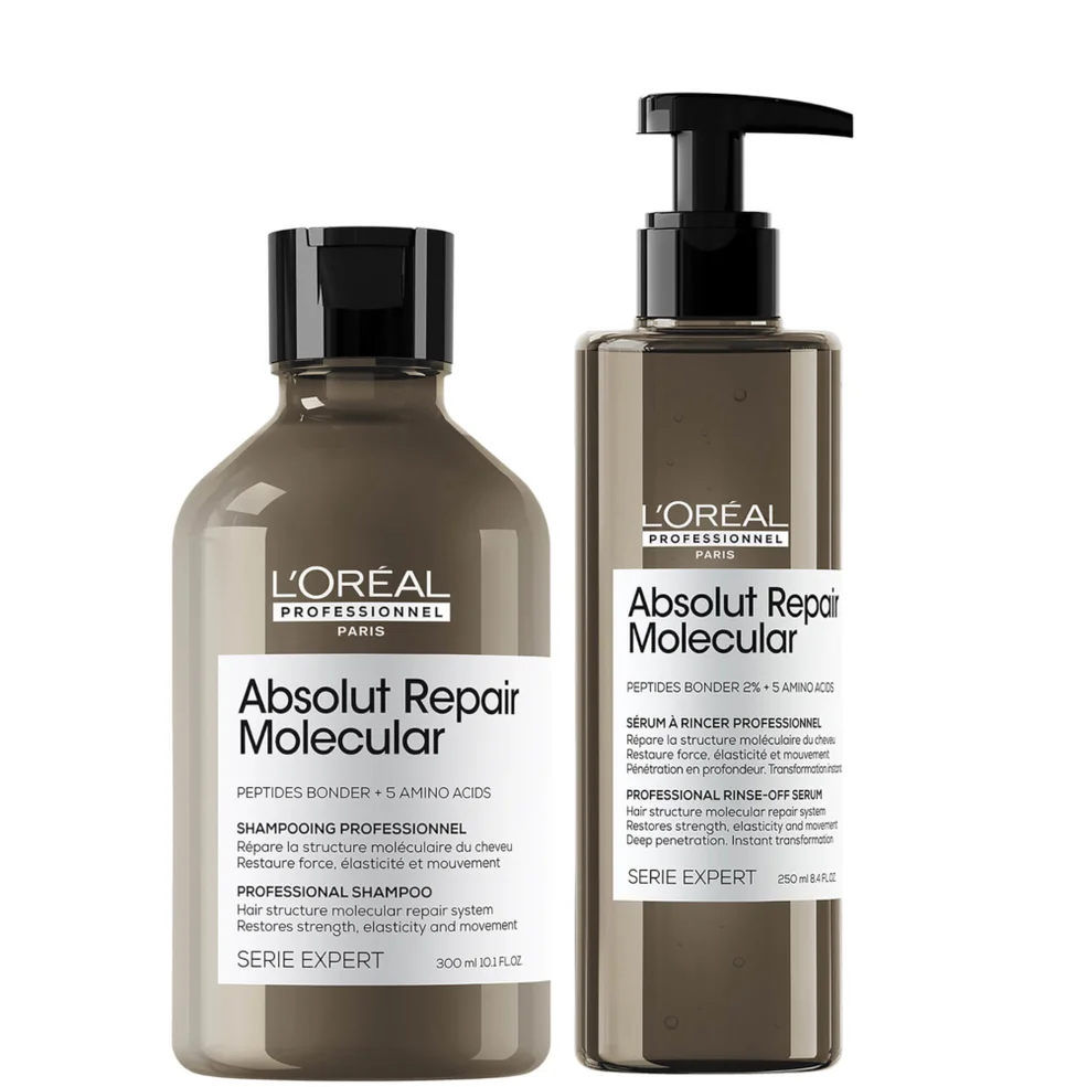 L'Oréal Professionnel Serie Expert Absolut Repair Molecular Shampoo and Rinse-off Serum Duo for Damaged Hair Immagine 1