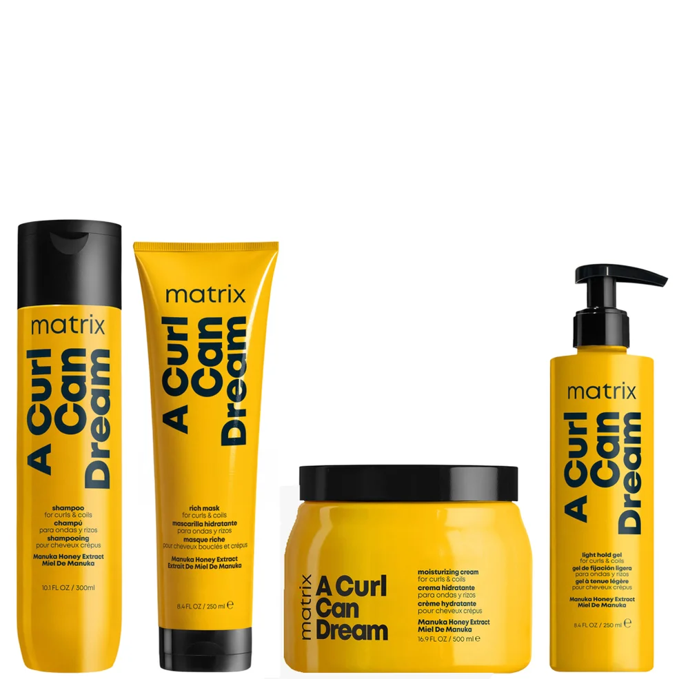 Matrix A Curl Can Dream Manuka Honey Infused Shampoo, Mask, Leave-in Cream and Hair Gel for Curls and Coils Immagine 1