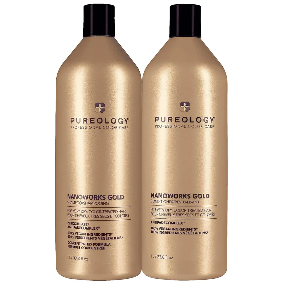 Pureology Nanoworks Gold Shampoo and Conditioner Routine For Very Dry, Colour Treated Hair Immagine 1