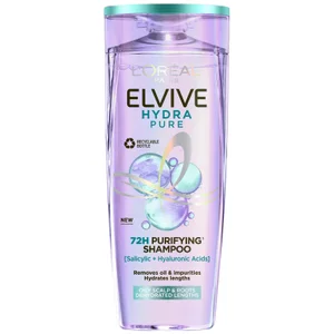 L'Oréal Paris Elvive Hydra Pure 72h Shampoo Purificante con Acido Ialuronico e Salicilico 500 ml - undefined undefined