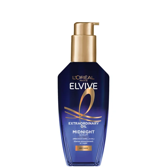 L'Oréal Paris Elvive Olio Straordinario Siero Midnight Trattamento Nutriente Notte per Capelli Secchi 100 ml