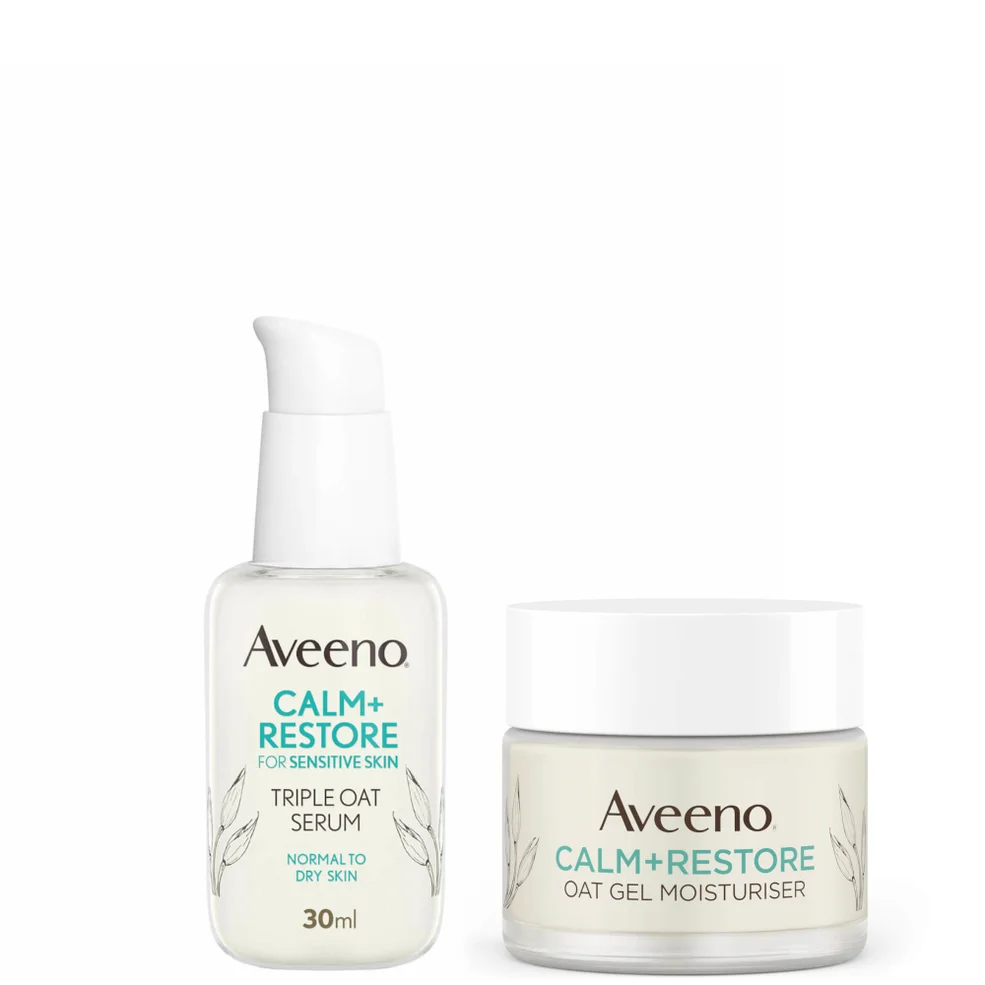 Aveeno Face Calm and Restore 24hr Hydration Duo Immagine 1