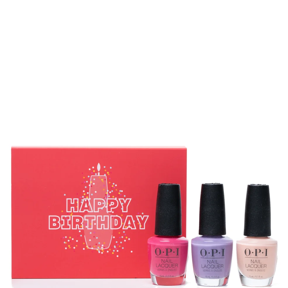 OPI Happy Birthday Gift Box Set 3 x 15ml Immagine 1