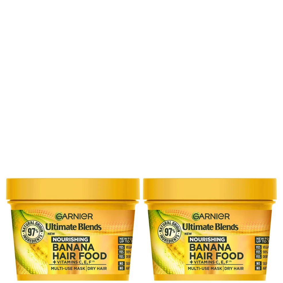 Garnier Ultimate Blends Banana 3-in-1 Dry Hair Mask Duo Immagine 1