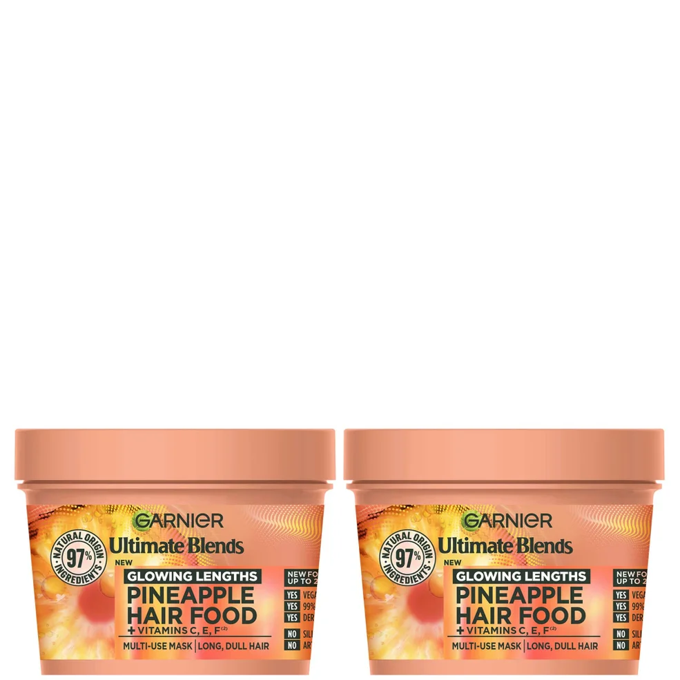 Garnier Ultimate Blends Pineapple 3-in-1 Glowing Hair Mask Duo Immagine 1