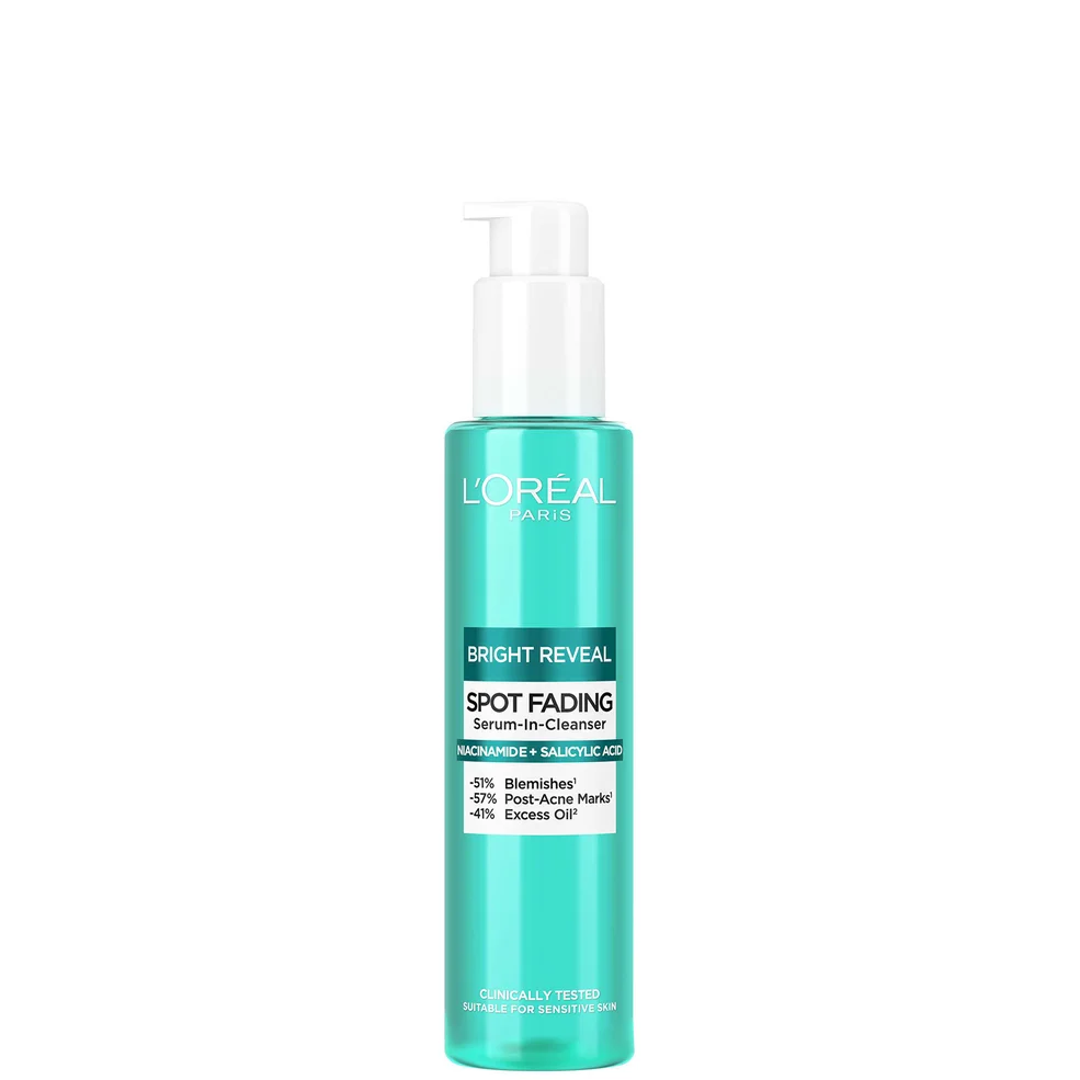 L'Oréal Paris Bright Reveal Spot Fading Siero e Detergente con Niacinamide e Acido Salicilico 150 ml Immagine 1