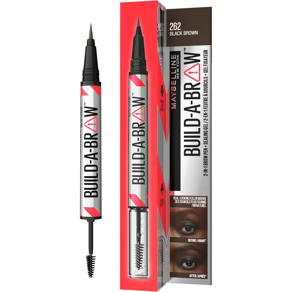 Maybelline Build-A-Brow 2 Easy Steps Eye Brow Pencil and Gel (Various Shades) Immagine 1