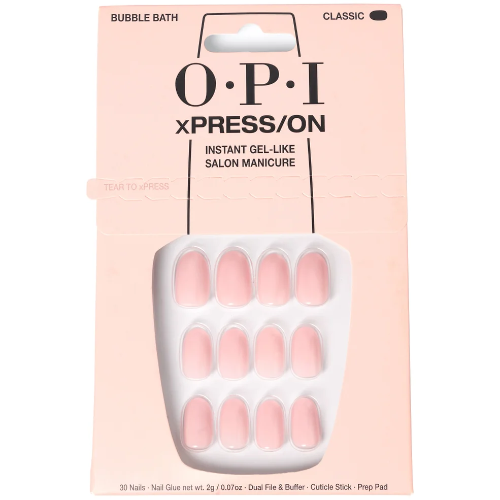 OPI xPRESS/ON French Press Press on Nails for Gel-Like Salon Manicure - Bubble Bath Immagine 1