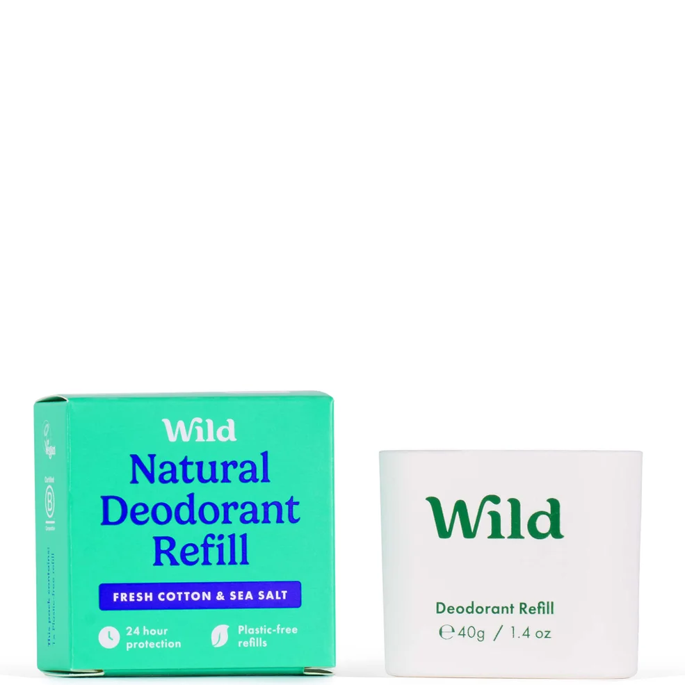 Wild Fresh Cotton and Sea Salt Deodorant Refill 40g Immagine 1