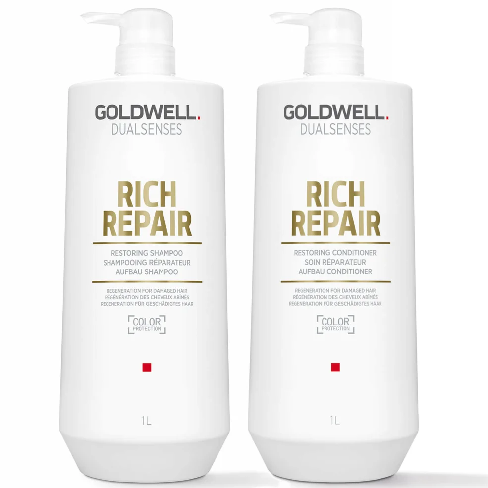 Goldwell Dualsenses Rich Repair Restoring Shampoo and Conditioner 1L Duo Immagine 1