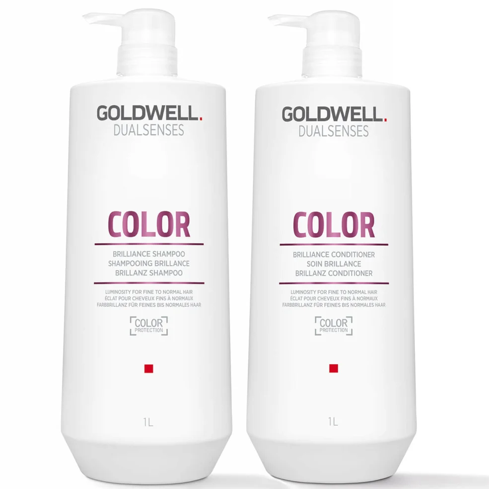 Goldwell Dualsenses Color Brilliance Shampoo and Conditioner 1L Duo Immagine 1