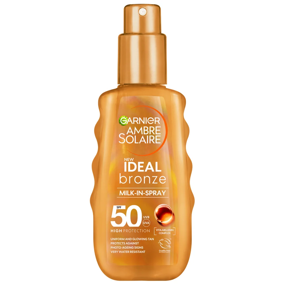 Garnier Ambre Solaire Ideal Bronze Milk-In Tanning SPF 50 Spray for Face and Body 150ml Immagine 1