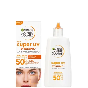 Garnier Ambre Solaire Super UV Fluido Viso alla Vitamina C Quotidiano SPF 50+ 40 ml - undefined undefined