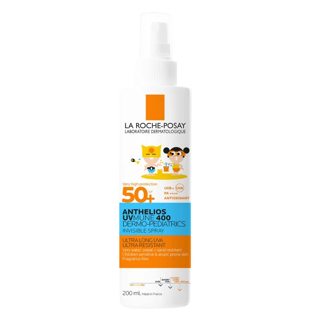 La Roche-Posay Anthelios UVMune 400 Dermo-Pediatrics Kids Spray Protezione Solare Invisibile per Bambini SPF 50+ 200 ml