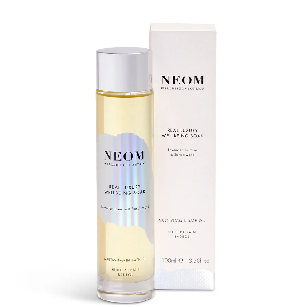NEOM Real Luxury Wellbeing Soak olio da bagno multivitaminico 100 ml Immagine 1