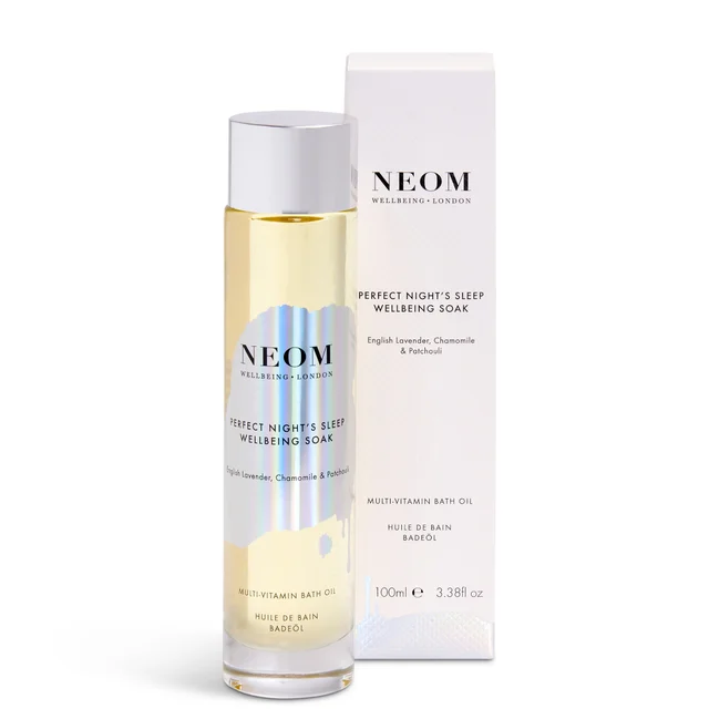 NEOM Perfect Night’s Sleep Wellbeing Soak olio da bagno multivitaminico 100 ml
