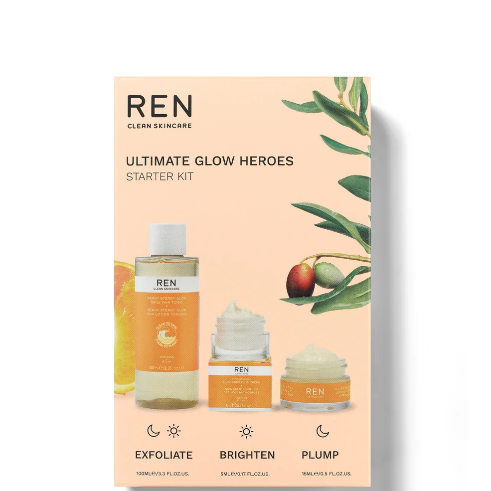 REN Clean Skincare Ultimate Glow Heroes Starter Kit Immagine 1