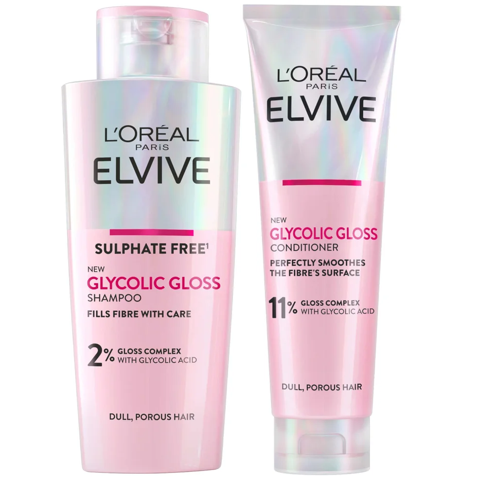 L'Oréal Paris Elvive Glycolic Gloss Shampoo and Conditioner Set for Dull Hair Immagine 1