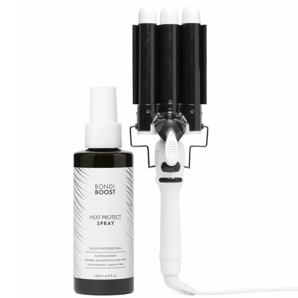 BondiBoost 32mm Wave Wand and Heat Protect Spray 125ml Bundle Immagine 1