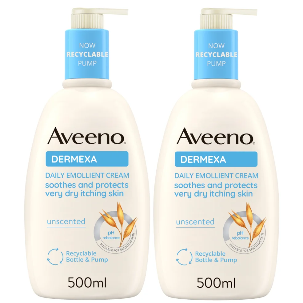 Aveeno Dermexa Cream Duo for Very Dry Itchy Skin 1L Mega Bundle Immagine 1