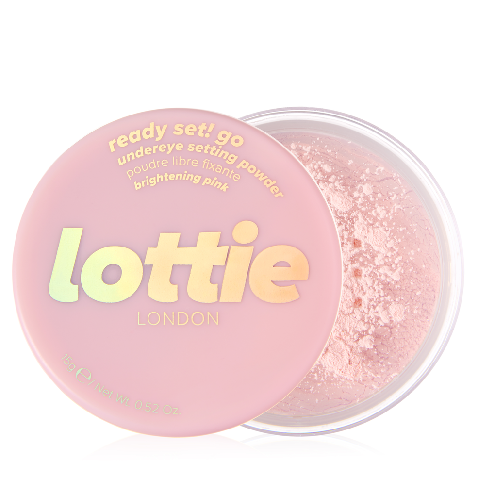 Lottie London Ready Set! Go Translucent Finishing Powder 15g - Brightening Pink Immagine 1