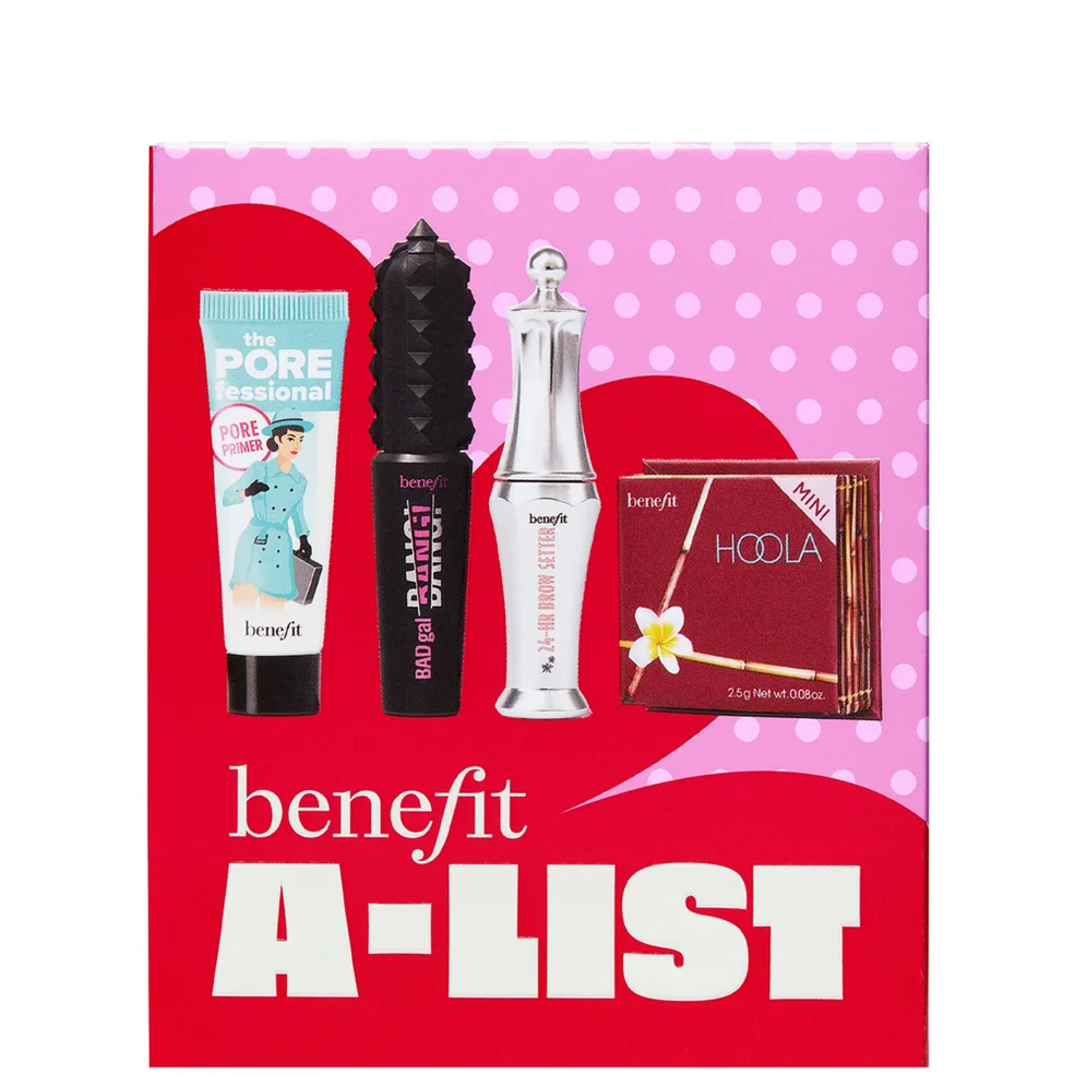 benefit A-List Full Glam Kit: Badgal Bang Mascara, Hoola Bronzer, Porefessional Primer and 24hr Brow Setter Gift Set Immagine 1