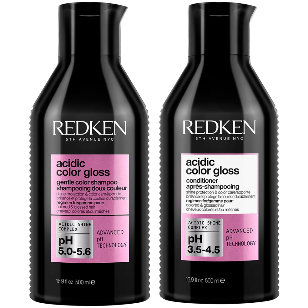 Redken Acidic Color Gloss Sulphate-Free Shampoo and Conditioner 500ml, Colour Protection Routine for Glass-Like Shine Bundle Immagine 1