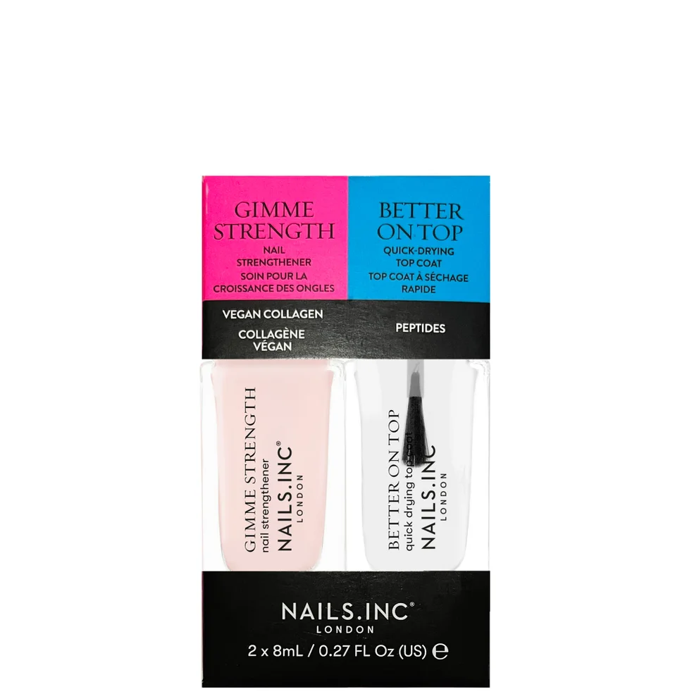 nails inc. Gimmie Strength & Better On Top Mini Nail Treatment Duo Immagine 1