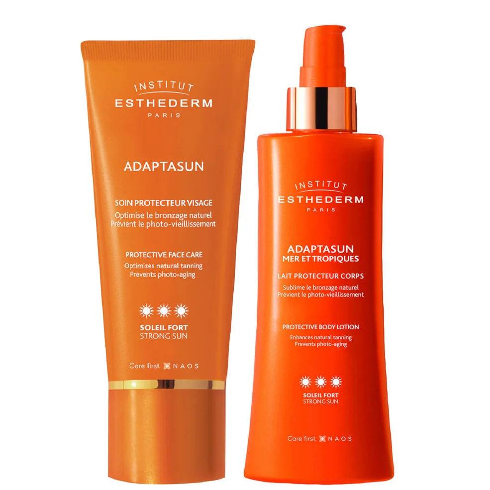 Institut Esthederm Adaptasun UVA/UVB Protective Face and Body Duo - Strong Sun Immagine 1