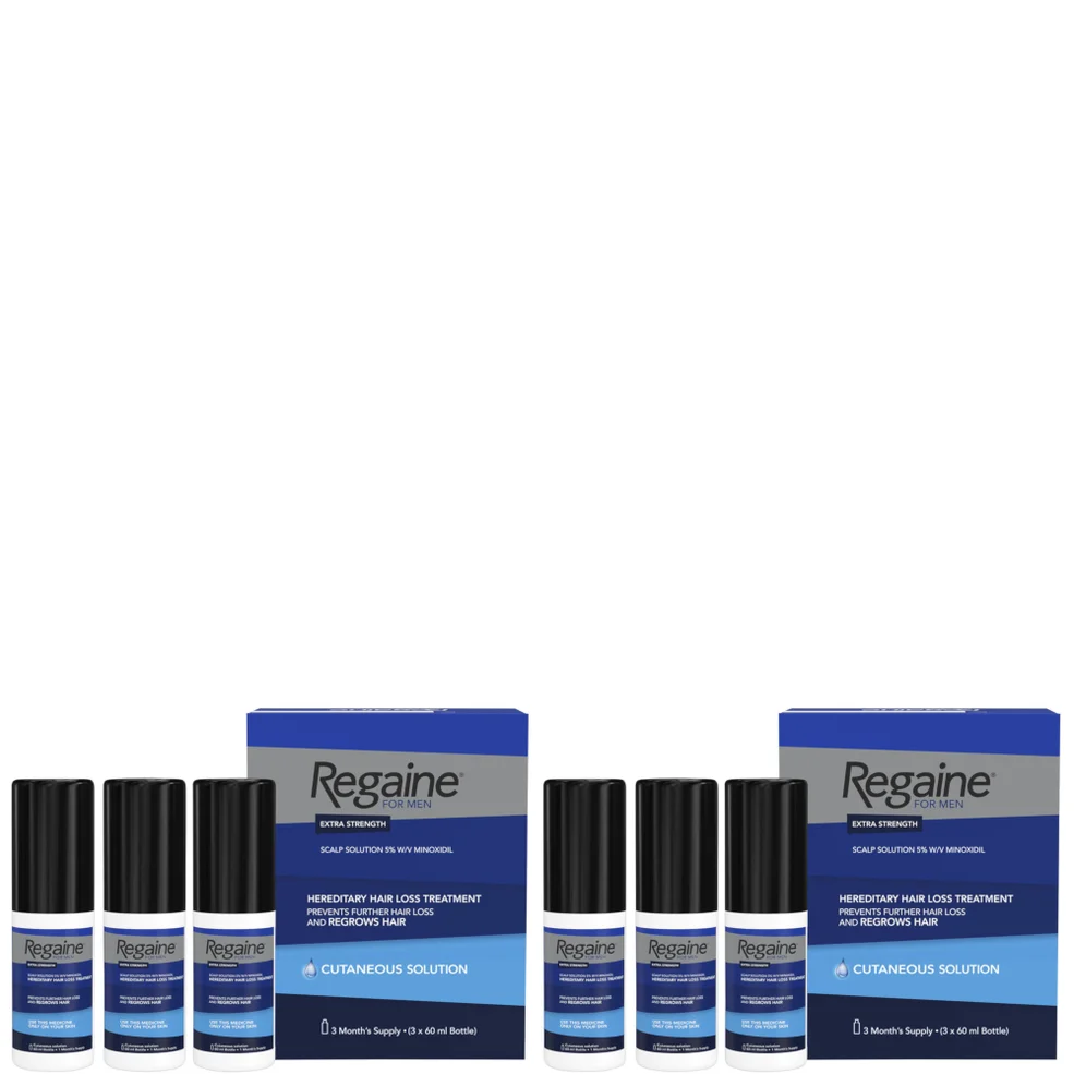 Regaine For Men Extra Strength Re-Growth Scalp Solution with 5% Minoxidil - 6 Month Supply Bundle Immagine 1