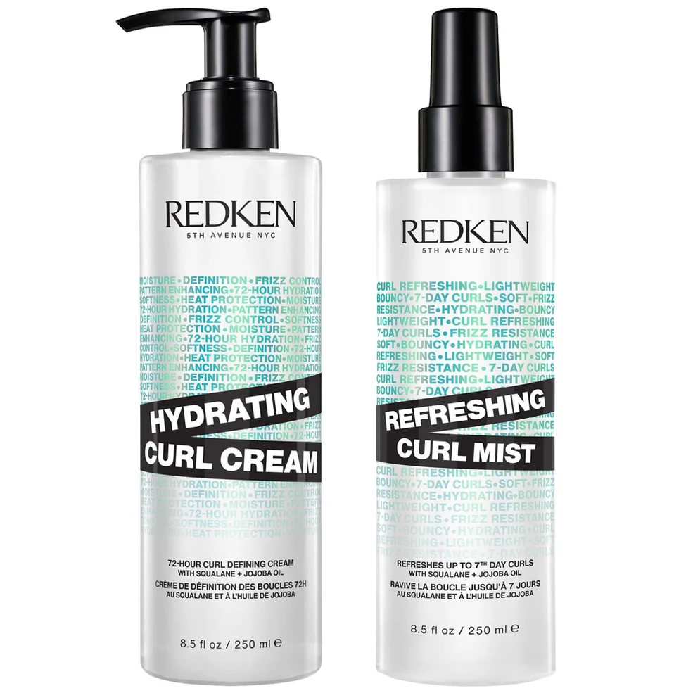 Redken Hydrating Curl Defining Cream and Refreshing Curl Hair Mist Bundle for Curly and Coily Hair Immagine 1