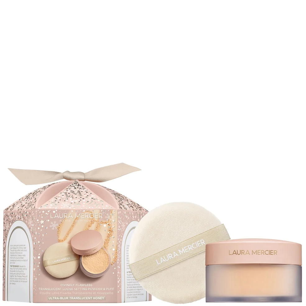 Laura Mercier Divinely Flawless Ultra-Blur Translucent Loose Setting Powder and Puff 20g (Various Shades) Immagine 1
