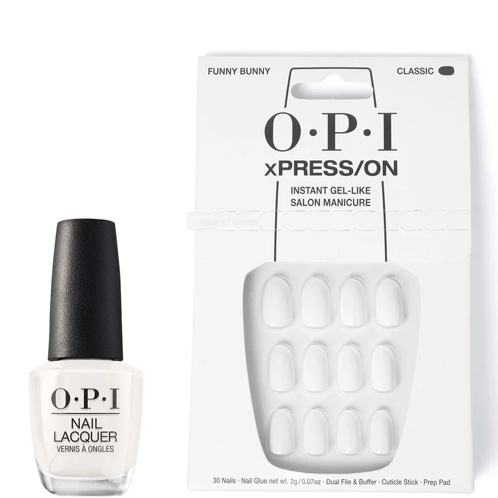 OPI xPRESS/ON Funny Bunny EXCLUSIVE and Funny Bunny Nail Polish Bundle Immagine 1