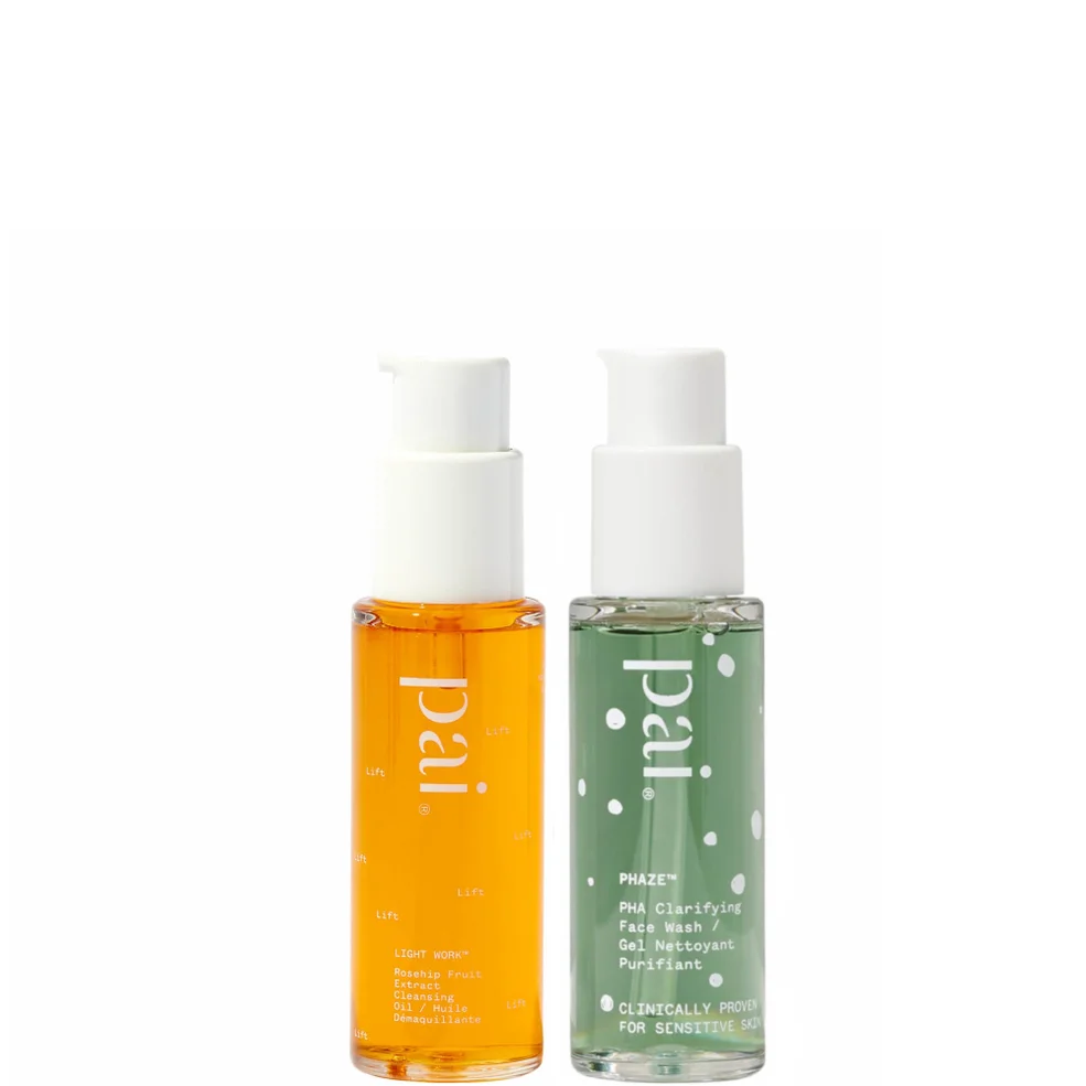 Pai Skincare Double Cleanse Duo - Light Work Rosehip Cleansing Oil 28ml and Phaze Rebalancing PHA Cleanser 28ml Immagine 1