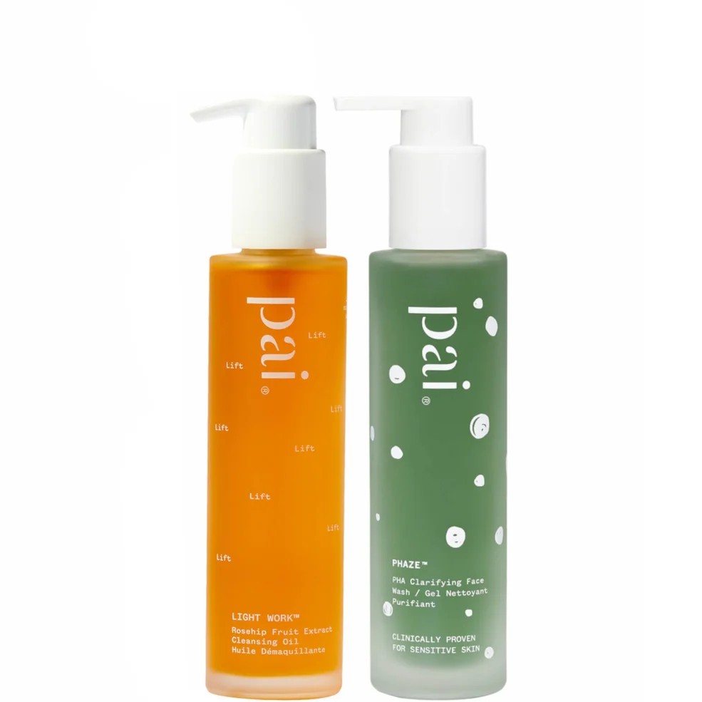 Pai Skincare Double Cleanse Duo - Light Work Rosehip Cleansing Oil 100ml and Phaze Rebalancing PHA Cleanser 100ml Immagine 1