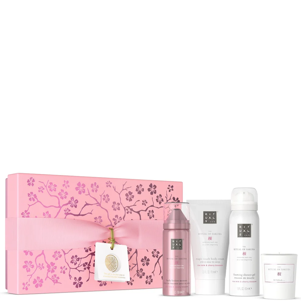 Rituals The Ritual of Sakura - Floral Cherry Blossom & Rice Milk - Small Bath and Body Gift Set Immagine 1