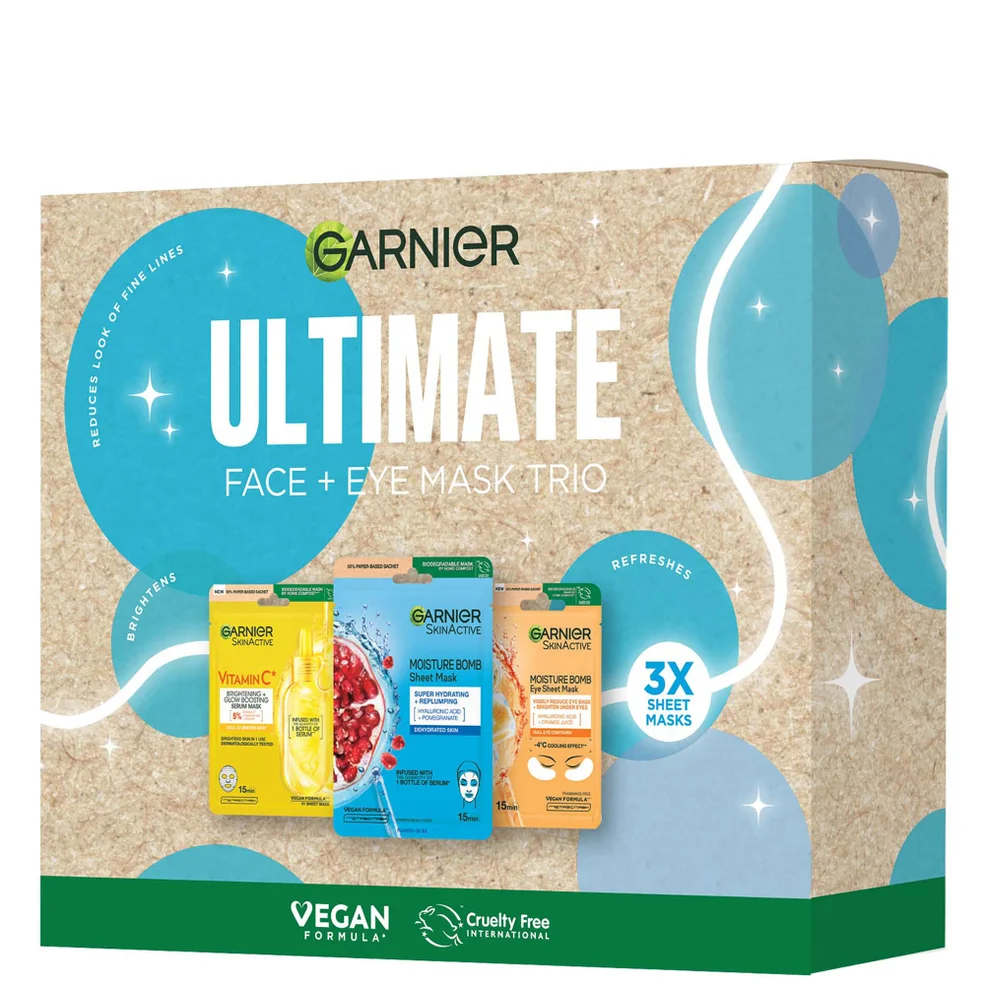 Garnier Ultimate Face and Eye Mask Trio Giftset Immagine 1